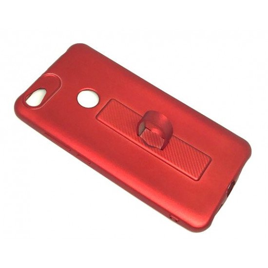 Capa Silicone Gel Com Anel De Dedo Motomo Xiaomi Redmi Note 5a Vermelho